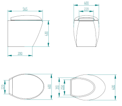 Planus Vision Marin Tuvalet 12V  Beyaz