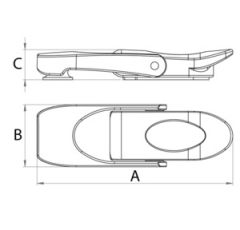 Osculati Marin Krom Gergili kilit 100*32 mm