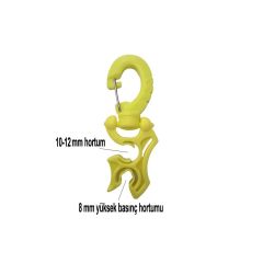 KRAKEN Hortum Tutucu İkili Fırdöndülü Sarı, HC06