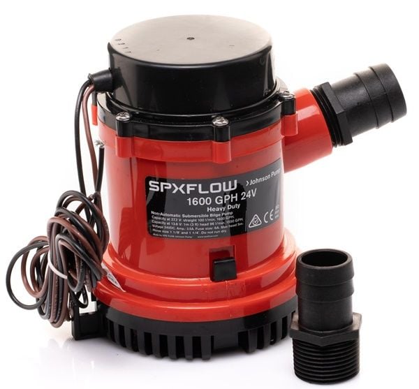 SPX Johnson Pump, 1600 GPH, Ağır Hizmet Sintine Pompası 24 V.