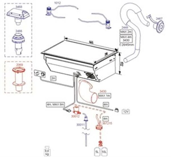 2448 88 DU modeli için paslanmaz egzoz borusu
