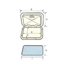 Topline plastik heki-kapak Kilitli 270 × 375 mm