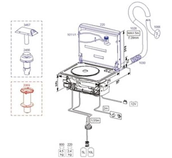 Wallas 1030 800 modeli için egzoz battaniyesi