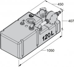 Vetus pis su tankı sistemi 120 litre*24 volt