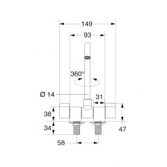 Barka MR4100 Çiftli Marin Musluk, Sıcak-soğuk