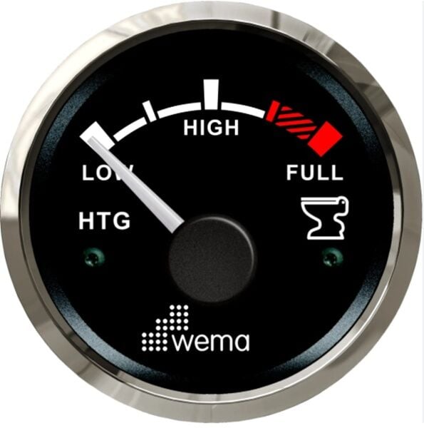 Wema Pissu-Tuvalet Tankı Göstergesi, Krom Çerçeve, Siyah