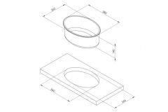 CAN LA1420 Oval evye Krom