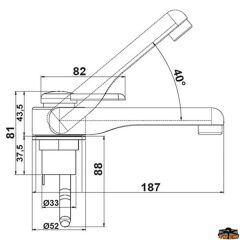 CAN RB1487 Musluk, soğuk su 12V