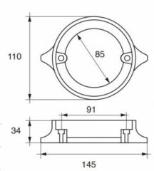 Volvo Penta VP821 Çinko Kuyruk Tutyası
