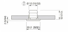 Tina LED Spot Lamba 12/24V Kırmızı