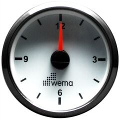 WEMA Marin Analog Zaman Saati, Krom-Beyaz