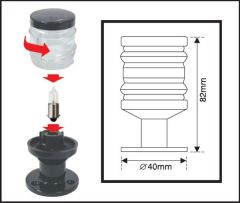 Lalizas Üç Renkli Seyir Feneri Junior 7, Siyah