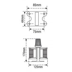 Kombine Seyir Lambası 4 Renkli – Beyaz Gövde