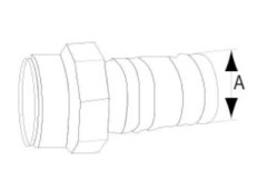 Hortum adaptörü 1 1/2'' Plastik