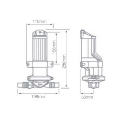 Whale  WM8284 Gri IC gri su kiti 2 yollu giriş 12V 19l/dak