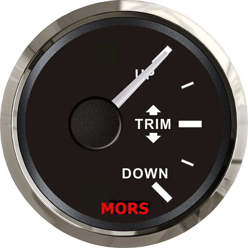 MORS Marine Trim (Yalpa) Göstergesi 12-24 V Siyah