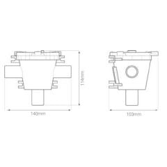 Whale  WM8484 Gri IC gri su ( Duş-Lavabo) pompası, 2 yollu giriş 24V 19 litre/dak
