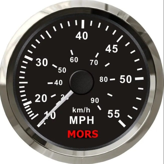 MORS Sürat - Hız Göstergesi 55 mph Siyah