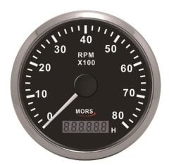 MORS 8000 rpm Devir göstergesi-Motor zaman saati 12-24V 100 mm SYH