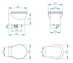 PLANUS SMART 24V Beyaz Kısa Taş THR Kitli Tuvalet