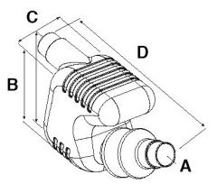 Tekne için Egzost  Susturucu 40-45-50 mm