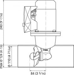 Quick Baş Manevra Pervanesi 12V  25 kgf