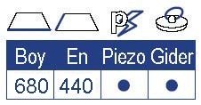 Smev 8323serisi eviyeli, üç gözlü LPG´li ocak.