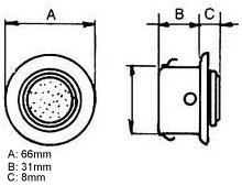 Gömme halojen spot 12V/20W Halojen Kromaj