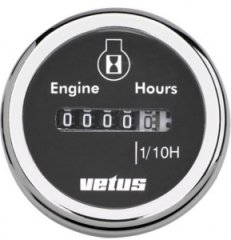 Vetus Motor Zaman Saati 12/24 V – Siyah Kadran