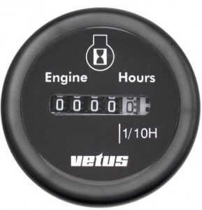 Vetus Motor Zaman Saati 12/24 V – Siyah Kadran