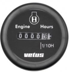 Vetus Motor Zaman Saati 12/24 V – Siyah Kadran