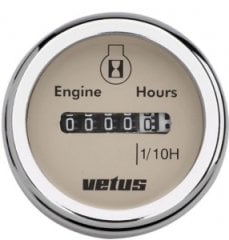 Vetus Motor Zaman Saati 12/24 V – Krem Kadran