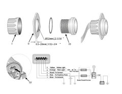 Wema Marin 5 Bar Yağ Basınç Göstergesi, 52 mm Krom-Beyaz