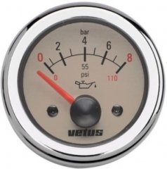 Vetus Yağ Basınç Göstergesi 0–8 Bar (0–110 PSI)