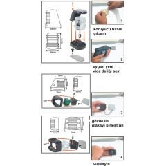 FAROS Seyir Feneri – Sancak (Yeşil), Yatay Montaj – Siyah
