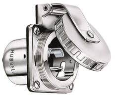 Hubbell 220V 50A paslanmaz çelik priz