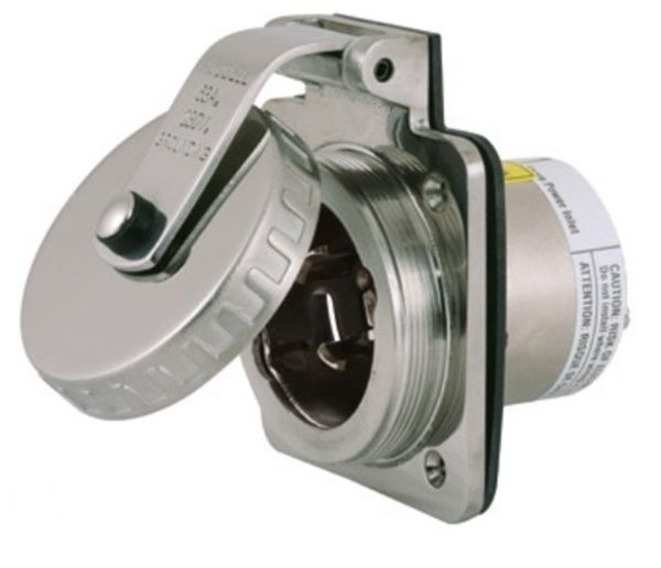 Hubbell 220V 50A paslanmaz çelik priz