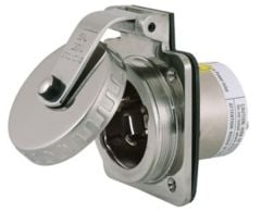 Hubbell 220V 50A paslanmaz çelik priz