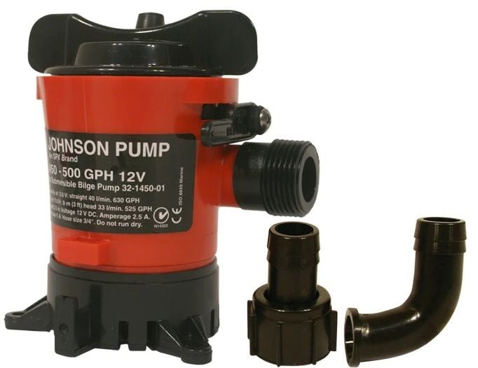 SPX Johnson Pump, 500 gph, 12V, Kartuş - Dalgıç, Sintine Pompası