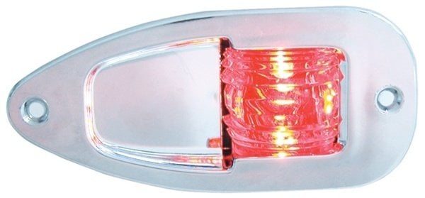 Lalizas EYE 7 Dikey Montaj İskele Seyir Feneri, Kırmızı, Krom