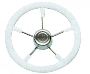 Tekne Dümen Direksiyon Simidi 450mm Beyaz