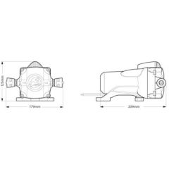 Whale FW WaterMaster Tatlı su pompası-hidroforlar FW1225 24V 12L