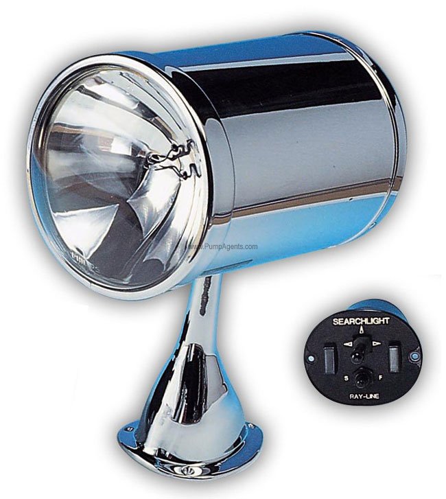 Jabsco Projektör Krom 7'' Motorlu 12V