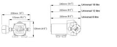 Whale Universal  Marin Otomatik Hidrofor UF1225 24V 12L