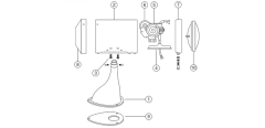 Jabsco Projektör Krom 8'' Motorlu 12V
