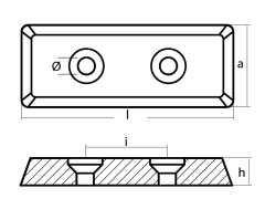 Tecnoseal Denizsuyu Filtresi için Tutya  98,4x38,1x12,7 mm