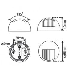 Lalizas Power 7 Kombine Seyir Feneri – Beyaz