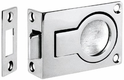 Krom Gömme kulp 57*40 mm
