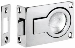 Krom Gömme kulp 57*40 mm