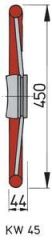 Vetus tekne dümeni, tip KW, 45cm